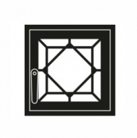 Дверца каминная ГрейВари Кристалл М, 460х442 мм
