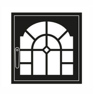 Дверца каминная ГрейВари Витраж L, 526х508 мм