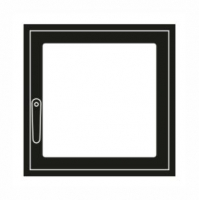 Дверца каминная ГрейВари Стандарт L, 526х508 мм
