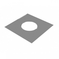 Разделка Феррум потолочная декоративная нерж. (430/0,5 мм), 600*600, с отв. ф200 в пленке