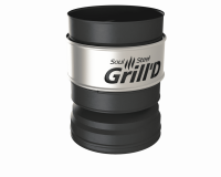 Оголовок-дефлектор Grill'D черный (430/0,5 мм) ф115/250 по воде