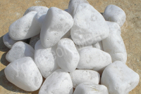 Камень для бани Кварц белый колотый, 10 кг, мешок