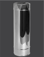Дымоход Феррум утепленный нержавеющий (430/0,5мм)/оцинкованный ф110/200 L=1м по воде