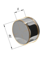 Заглушка Феррум П внутренняя нержавеющая (430/0,5 мм) ф350 черный RAL9005