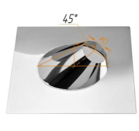Крышная разделка Феррум прямая (430/0,5 мм) нержавеющая, ф115